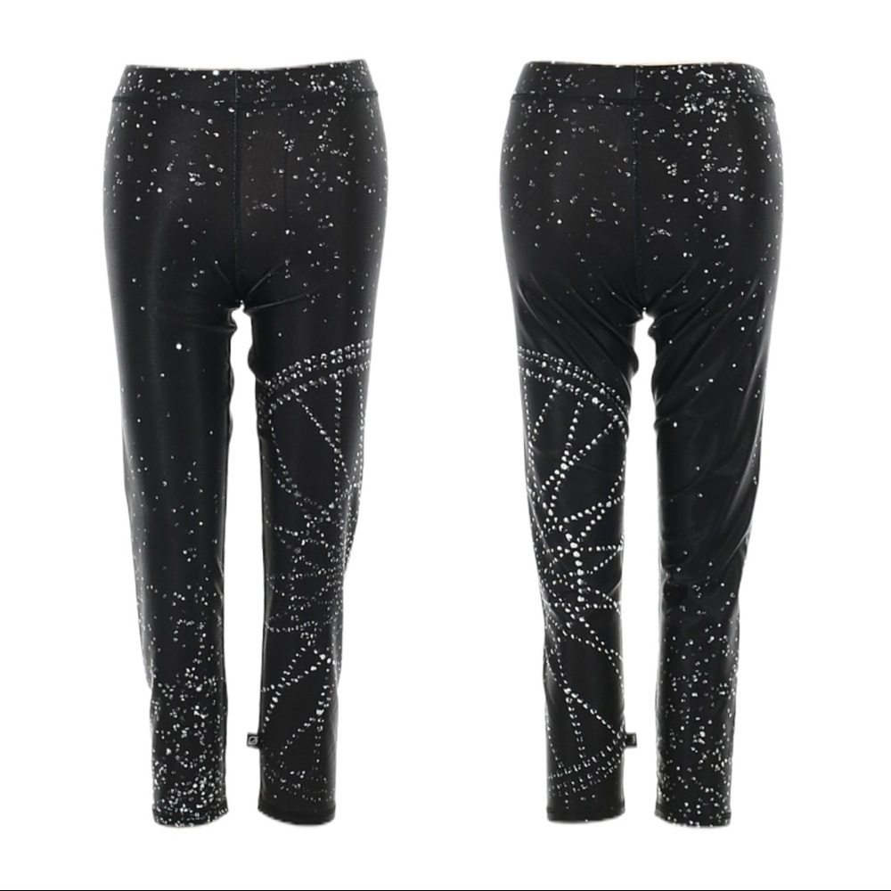 Zara Terez for Soul Cycle Black & White Wheel 1591 Abstract Leggings Size XS